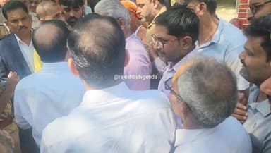 #gonda में #patrkar #ranjittiwari की #hightension #line से हुई मौत का स्वतः संज्ञान लेकर घटनास्थल पर पहुंचे #districtjud...