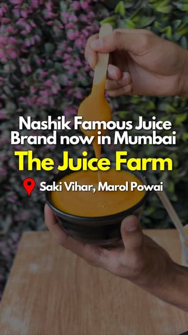 @thejuicefarmofficial Nashik Famous juice brand now in mumbai
We had -
Jamun juice
Mango mastani
Icecreams
And by gi...