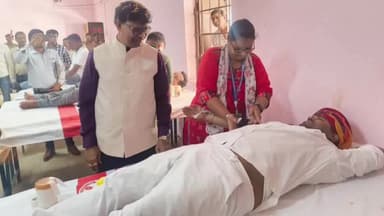 ଯଶିପୁର: ମନ୍ତ୍ରୀ ଗଣେଶ ରାମ ସିଂ ଖୁଣ୍ଟିଆ ଙ୍କ ଜନ୍ମ ଦିବସ ଅବସରରେ ଅଙ୍ଗାରପଦା ପଞ୍ଚାୟତ ମହାବିଦ୍ୟାଳୟରେ ଏକ ରକ୍ତଦାନ ଶିବିର ଅନୁଷ୍ଠିତ