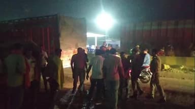 ओबरा: डाला में अज्ञात वाहन ने बाइक सवार को मारी जोरदार टक्कर, महिला की मौत, पति घायल