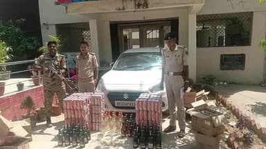 गोविंदपुर: धनपुरी के पास पुलिस ने शराब तस्करों पर किया बड़ा एक्शन, डिज़ायर कार से बीयर और विदेशी शराब जब्त, कारोबारी फरार
