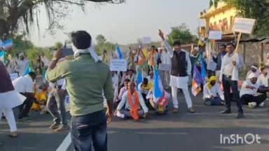आर्णी: आर्णी येथे निम्न पैनगंगा धरणा विरोधात चक्काजाम आंदोलन