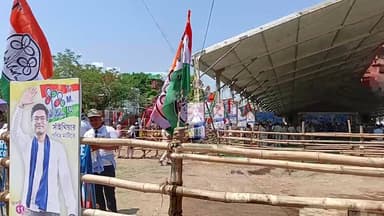 বীরভূম সাঁথিয়ায় তৃণমূল কংগ্রেসের প্রার্থী লীলাবতী সাহার নির্বাচনী প্রচারে অভিষেক বন্দ্যোপাধ্যায়।।