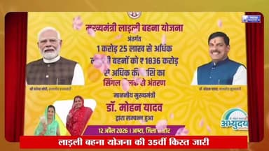 ने सीहोर जिले के आष्टा से लाड़ली बहना योजना की 35वीं किस्त जारी करते हुए 1.25 करोड़ से अधिक महिलाओं के खातों में ₹1,836 ...
