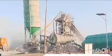 मांगरौल: महलपुर डैम निर्माण स्थल पर बड़ा हादसा, कंक्रीट बैचिंग प्लांट का हिस्सा हुआ धराशाई, तीन मजदूर घायल, मौके पर मची अफरातफरी