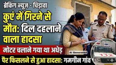 #चिड़ावा: कुएं में गिरने से अधेड़ की मौत: मोटर चलाने गया था, पैर फिसलने से हुआ हादसा #chirawa #news