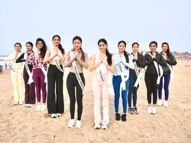 ଚନ୍ଦ୍ରଭାଗା ସମୁଦ୍ର ବେଳାଭୂମିରେ ଫେମିନା ମିସ ଇଣ୍ଡିଆ ସୁନ୍ଦରୀ ପ୍ରତିଯୋଗୀ ମାନଙ୍କ ଫଟୋସୁଟ।