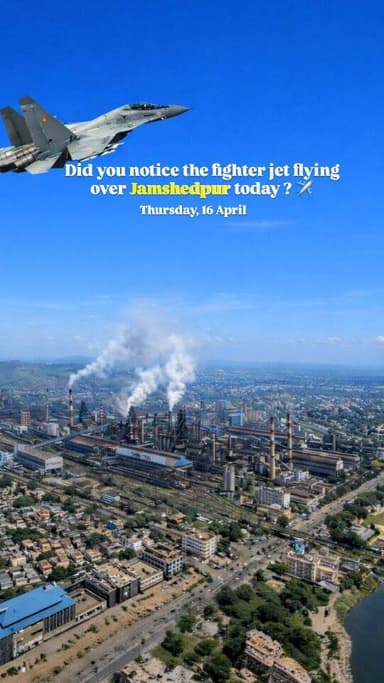 A sudden buzz gripped Jamshedpur on Thursday afternoon when a fighter jet was seen flying across the city at high speed....