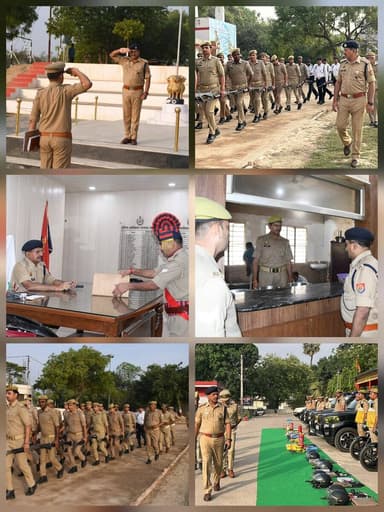 पुलिस अधीक्षक कन्नौज विनोद कुमार द्वारा रिजर्व पुलिस लाइन परेड ग्राउंड पर शुक्रवार की परेड की सलामी ली गई तत्पश्चात परेड...