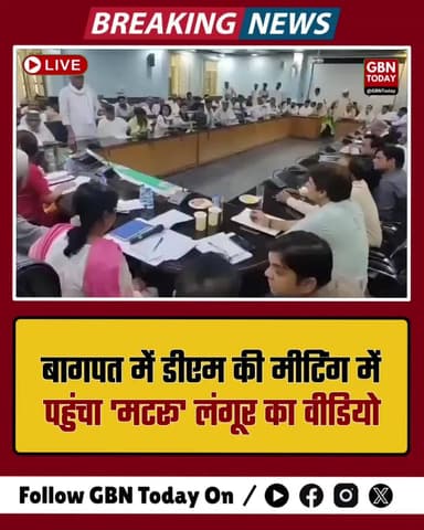 बागपत: डीएम की मीटिंग में पहुंचा 'मटरू' लंगूर, सोशल मीडिया पर चर्चा
#Baghpat #DMBaghpat #IAS #AnimalLove #ViralNews