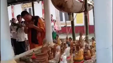 সৰুপথাৰ: উৰিয়ামঘাট তুৰুং গাঁৱত বৌদ্ধ ধৰ্মীয় লোকসকলে পালন কৰা পয় ছাংকেনৰ সফল সামৰণি