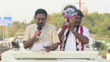 நாங்குநேரி: முன்னீர்பள்ளத்தில் அம்மா மக்கள் முன்னேற்ற கழக வேட்பாளர் ஆதரித்து வாக்கு சேகரித்த டி டி வி தினகரன்.