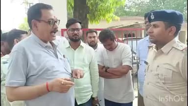 मैरवा: मैरवा थाने के सामने स्वर्ण व्यवसायियों का धरना प्रदर्शन