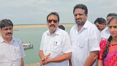 బడుగువానిలంకలో నదీకోత నివారణ పనులకు ఎమ్మెల్యే బండారు శంకుస్థాపన