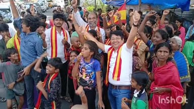 மேட்டுப்பாளையம்: ஜடையம்பாளையம் ஊராட்சி பகுதியில் தமிழக வெற்றி கழக வேட்பாளர் வாக்கு சேகரிப்பு