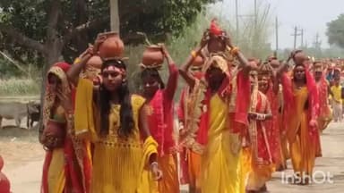 गिधौर: कोल्हुआ गांव में श्री श्री 108 शिव शक्ति महा यज्ञ सह शिव परिवार प्राण प्रतिष्ठा के लिए निकली कलश यात्रा