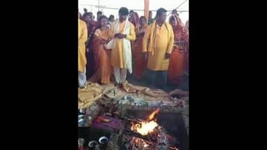 रामगढ़: रामगढ़ के राधा कृष्ण मंदिर परिसर में यज्ञ पूर्णाहुति के साथ श्रीमद् भागवत कथा ज्ञान महायज्ञ का समापन