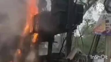 कामता टोला नजीराबाद में ट्रांसफार्मर जलने से विद्युत आपूर्ति बाधित