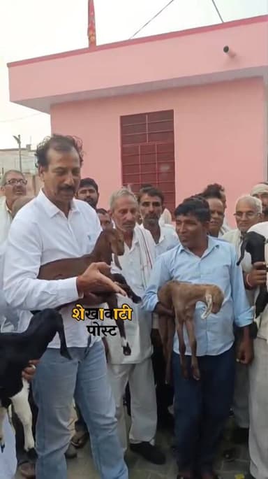 बकरी के मेमनों को न्याय दिलाने गुढ़ा थाने पहुंचे राजेंद्र गुढ़ा