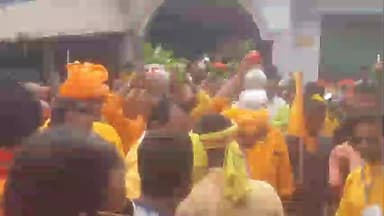 तारापुर उल्टा स्थान महादेव मंदिर से माहपुर यज्ञ स्थल के लिए निकला भव्य कलश यात्रा!