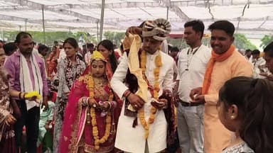 रायसेन: रायसेन में मुख्यमंत्री कन्या विवाह योजना के तहत 200 जोड़ों ने लिए फेरे, दशहरा मैदान में छाई खुशियाँ