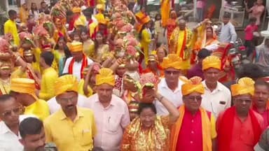 भरगामा: 1551 महिलाओं की भव्य कलश यात्रा के साथ कुशेश्वर महादेव मंदिर में शिवलिंग की स्थापना