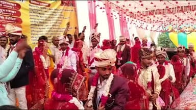 सासनी: अक्षय तृतीया पर्व पर कुशवाहा समाज द्वारा सामूहिक विवाह समारोह में 11 जोड़ों का विधिवत रूप से विवाह कराया गया