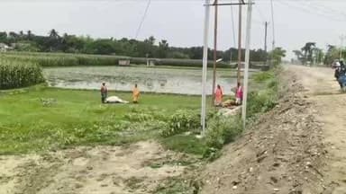 आज़मनगर: सालमारी बारसोई स्टेट हाईवे मुकुरिया के पास बिजली का तार टूटने से दो मवेशियों की मौत