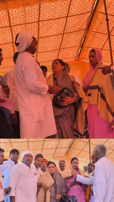 सैनी समाज के सामूहिक विवाह सम्मेलन में किन्नर सोनम बाई कन्यादान करने पहुंची और जिसका किया स्वागत..........