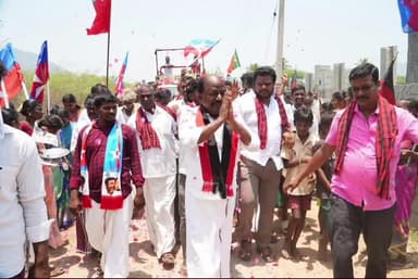 கலசபாக்கம்: தீவிர தேர்தல் பரப்பறையில் ஈடுபடும் வேட்பாளர்கள் கலசப்பாக்கம் பகுதியில் தீவிர பரப்புரை செய்யும் வேட்பாளர் சரவணன்