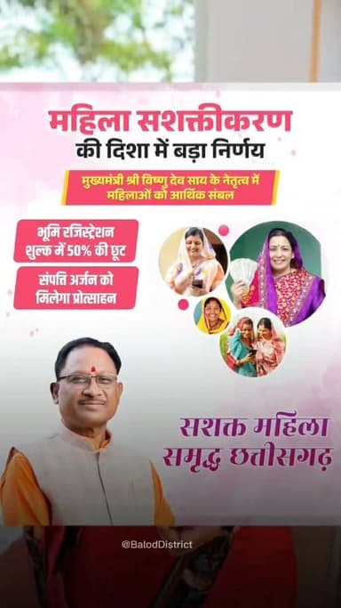 मुख्यमंत्री श्री विष्णु देव साय के नेतृत्व में महिला सशक्तीकरण को नई मजबूती मिल रही है, जहाँ कैबिनेट बैठक में निर्णय लिय...