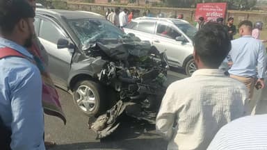बाजपुर: नेशनल हाईवे 74 पर कार और ट्राली की भीषण टक्कर चार लोग घायल #news