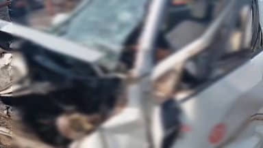 ಕಿತ್ತೂರು: ಕಿತ್ತೂರು ರಾಷ್ಟ್ರೀಯ ಹೆದ್ದಾರಿ ಮೇಲೆ ಭೀಕರ ರಸ್ತೆ ಅಪಘಾತ ಕಾರ ಚಾಲಕ ಸ್ಥಳದಲ್ಲೆ ಸಾವು