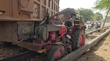 हनुमानगढ़: गांव रोड़ावाली में नींद की झपकी बनी हादसे की वजह, ट्रक ने ट्रैक्टर-ट्रॉली को मारी टक्कर