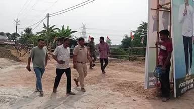 দেগঙ্গা: অভিষেকের জনসভা স্থল ঘুরে দেখলেন দেগঙ্গার এস ডি পি ও আমিনুল ইসলাম খান