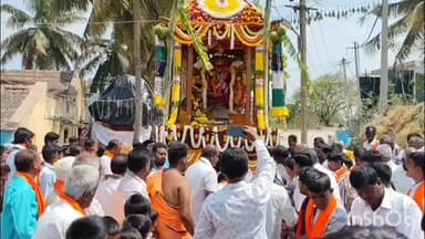 ಕೆ.ಜಿ.ಎಫ್: ಮಡಿವಾಳದಲ್ಲಿ ಶ್ರೀ ಸ್ವಯಂಭುವನೇಶ್ವರ ಸ್ವಾಮಿಯ ಅದ್ದೂರಿ ಬ್ರಹ್ಮರಥೋತ್ಸವ