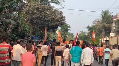 নিশিগঞ্জ এ রেলি বিজেপি প্রার্থী নিশীথ প্রামাণিক