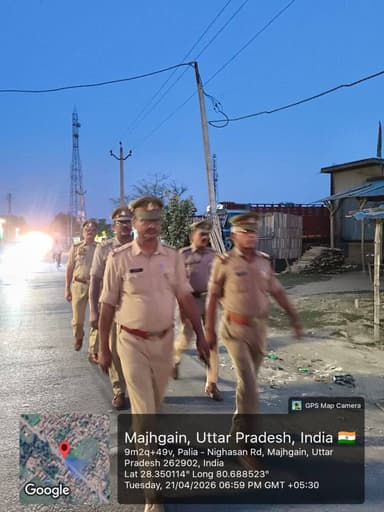 #SPKheri के निर्देशन में कानून व्यवस्था, शांति व सुरक्षा-व्यवस्था बनाये रखने के उद्देश्य से व आमजन में पुलिस के प्रति वि...