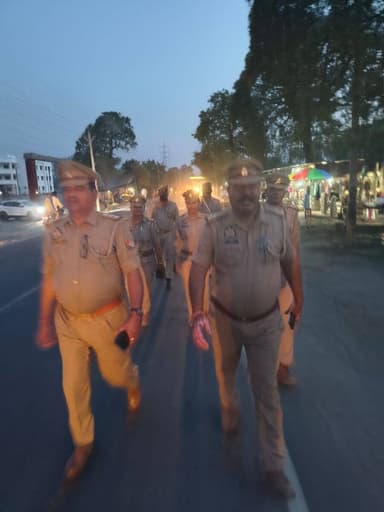 #SPKheri के निर्देशन में कानून व्यवस्था, शांति व सुरक्षा-व्यवस्था बनाये रखने के उद्देश्य से व आमजन में पुलिस के प्रति वि...