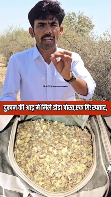 दुकान की आड़ में मिले 🥺😱डो-डा पोस्त,एक गि!रफ्तार,🚨