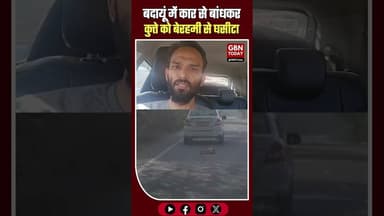 बदायूं: कार से बांधकर कुत्ते को बेरहमी से घसीटा, मानवता शर्मसार #Badaun #JusticeForAnimals