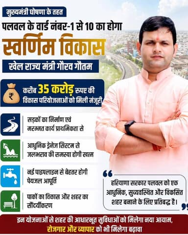 स्वर्णिम विकास की ओर पलवल—बदलेंगे 10 वार्डों के हालात
#palwal #palwalnews #palwalcitynews #gauravgautamindia