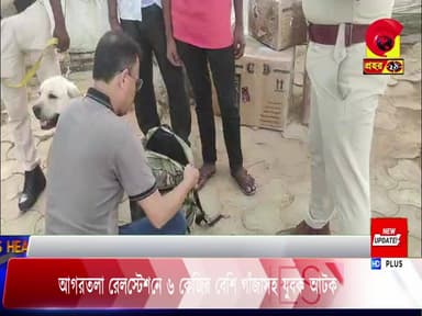 আগরতলা রেলস্টেশনে ৬ কেজির বেশি গাঁজাসহ যুবক আটক