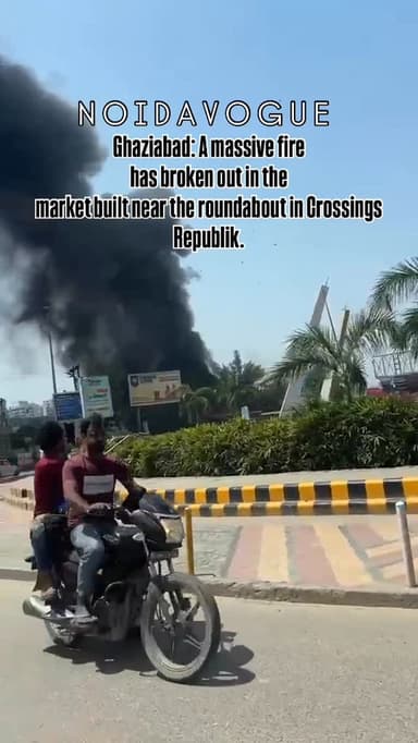 Ghaziabad: A massive fire
has broken out in the
market built near the roundabout in Crossings Republik.
.
.
.
.
.
.
.
.
...
