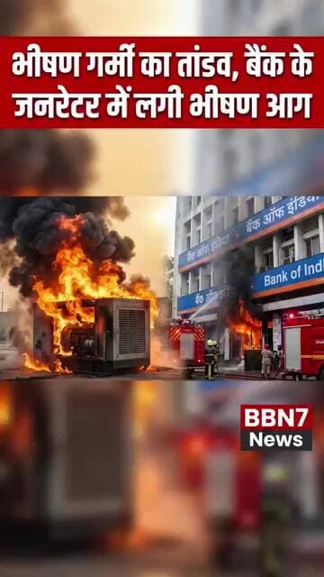 MAHOBA: महोबा में भीषण गर्मी का कहर 🔥 बैंक के जनरेटर में लगी आग, कोतवाल ने खुद संभाला मोर्चा..!