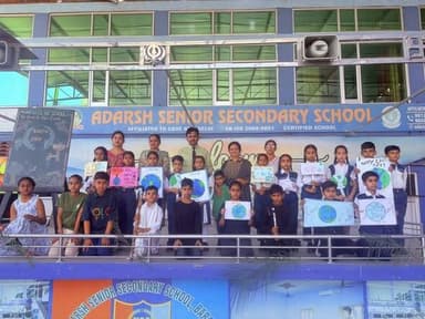 **धरती माँ का करें सम्मान,*
**रखे हमेशा इसका ध्यान* ।
आज आदर्श सीनियर सेकेंडरी स्कूल बरगट जट्टान में विश्व पृथ्वी दिवस...