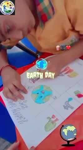 smart champ english medium school...Earth day drawing
