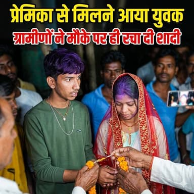 आधी रात प्रेमिका से मिलने पहुंचा युवक की ग्रामीणों ने करा दी शादी, वीडियो हुआ वायरल :मामला पातेपुर का🤣🤣🤣👰🤵🤣