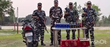 हरलाखी: महादेवपट्टी एसएसबी बीओपी के जवानों ने 113 बोतल शराब व बाइक के साथ एक धंधेबाज को किया गिरफ्तार