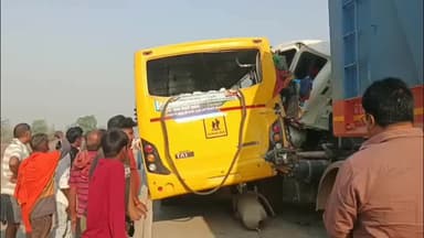 बिश्रामपुर: एनएच-39 कधवान गांव के पास भीषण सड़क हादसे में रेहला के स्कूल बस के खलासी की मौत